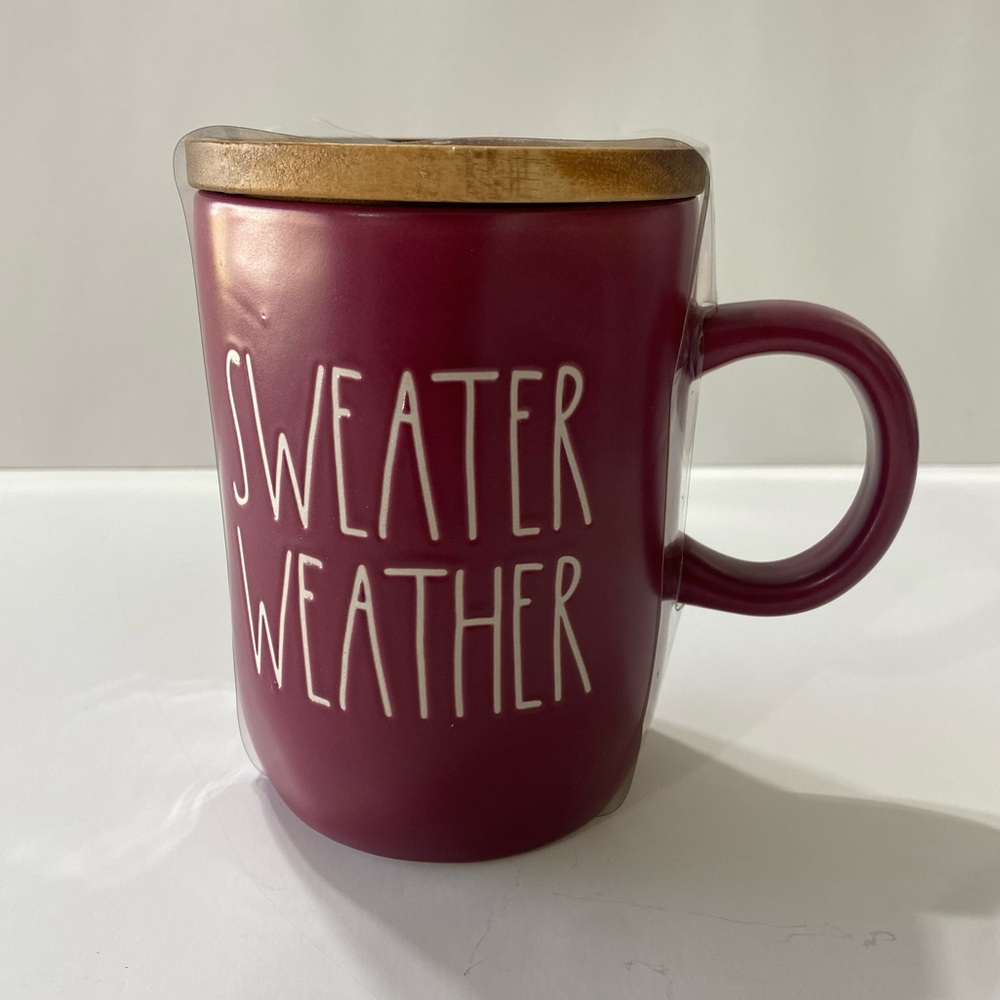 Rae Dunn Mug with wooden lid